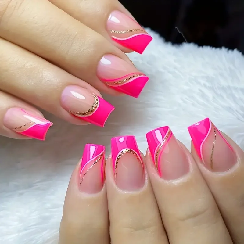 Stunning Ideas for Pink French Tip Nails - 5